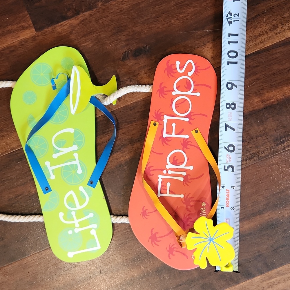 Margraritaville Colorful Flip Flop Wall Decor - Picture 5 of 5